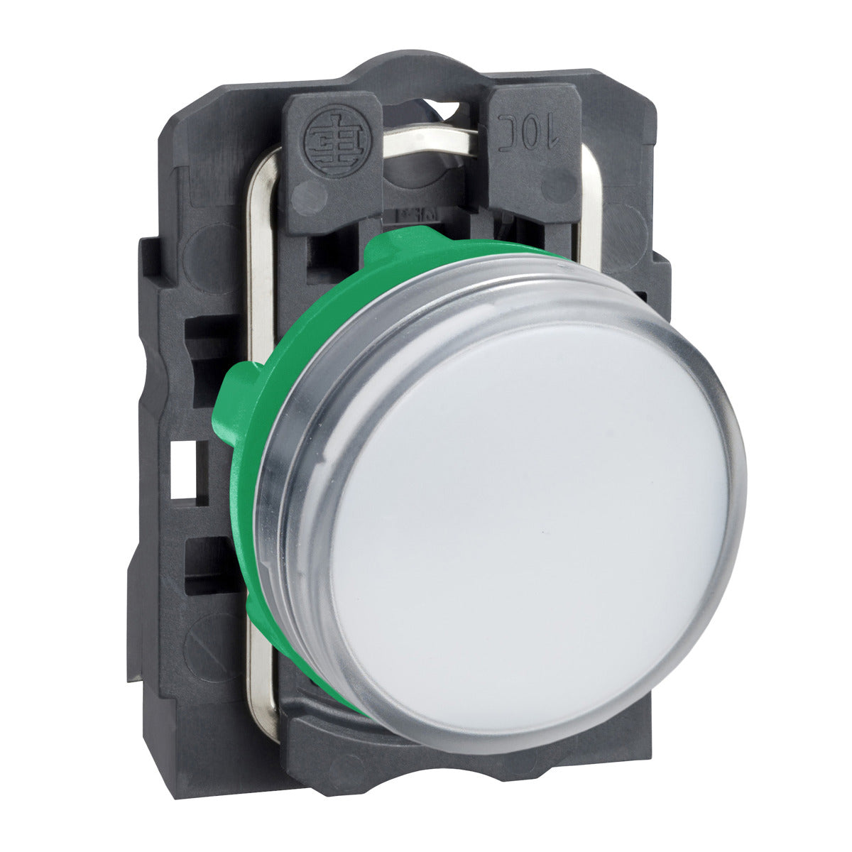 SCHNEIDER ELECTRIC Schneider Electric XB5AVG1 Square D 22 mm 120 VAC 14 mA White Round Pilot Light with LED