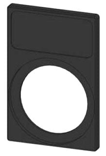 SIEMENS Siemens 3SB3922-0AV Black Self Adhesive Flat Rectangular Push Button Label Plate Holder