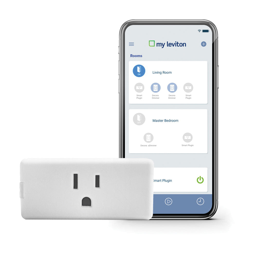 LEVITON Leviton DW15P-1BW Decora Smart Wi-Fi Plug-In Outlet 120 VAC 15 A