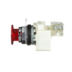 Schneider Electric 9001KR9P1RH13 30mm Push Button Type K illuminated push pull operator transformer 120 VAC red mushroom cap 1 NO and 1 NC