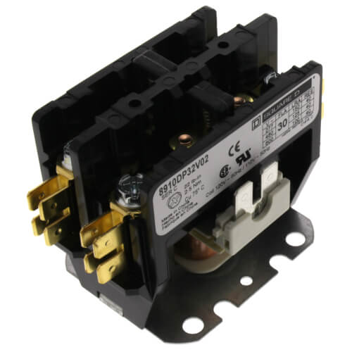 SCHNEIDER ELECTRIC Square D 8910DP32V02 110/120 VAC 30 Amp 2-Pole 2NO NEMA 1 Non-Reversing Definite Purpose Contactor