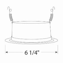 ACUITY BRANDS Acuity Brands 205WWH Baffle Downlight Trim 6-1/4 inches