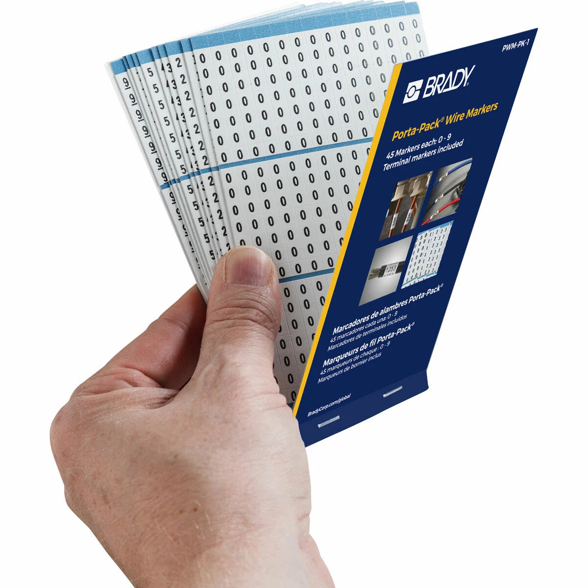 BRADY Brady PWM-PK-1 Porta-Pack WM Refill Legend 0 to 9