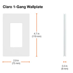 LUTRON Lutron CW-1-BR Claro Wallplate 1 Gang Replacement