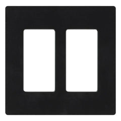 LUTRON Lutron CW-2-BL Claro Wallplate Screwless 2 Gang Black
