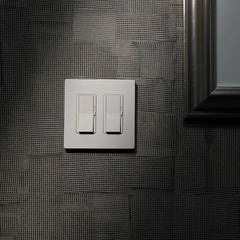 LUTRON Lutron CW-2-BL Claro Wallplate Screwless 2 Gang Black