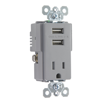 PASS & SEYMOUR TR5261USBGRY POOL CORDS AND RECEPTACLES