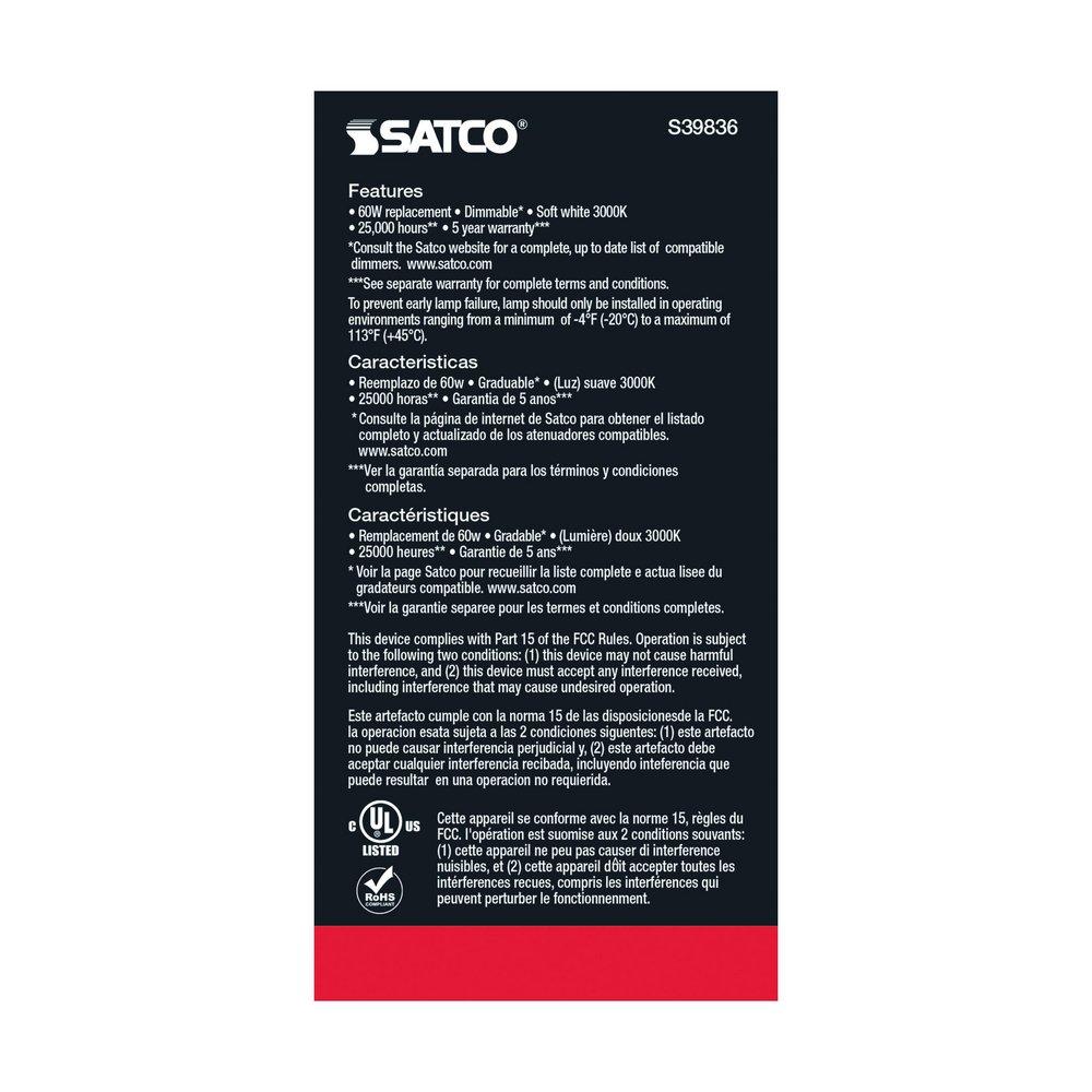 SATCO-NUVO SATCO S39836 9.8 W A19 Medium Base LED Omni-Directional Bulb