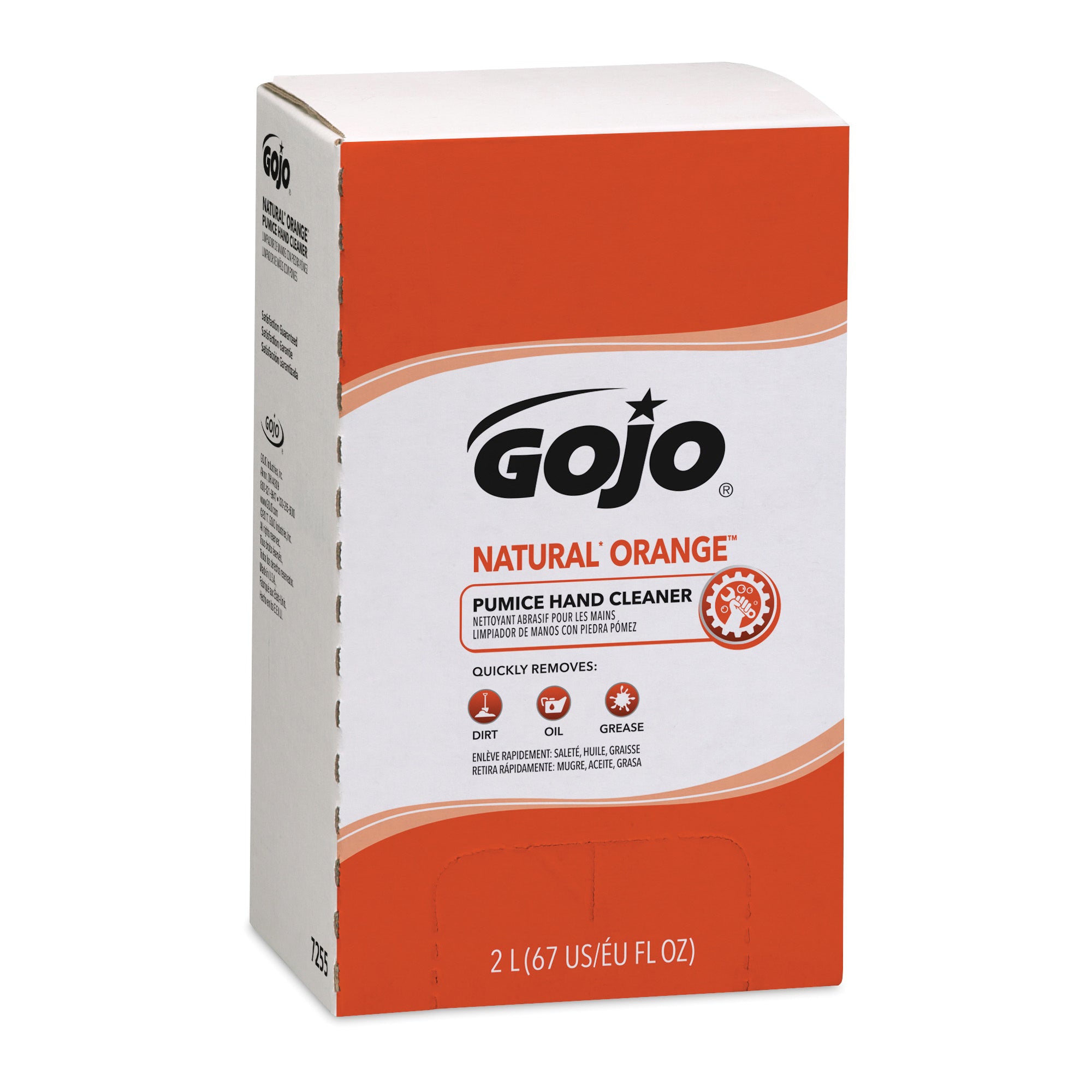 GOJO GOJO 7255-04 NATURAL ORANGE Pumice Hand Cleaner Refill, 2000 mL, 4/Carton
