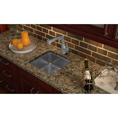 ELKAY Elkay ELUH1616 Lustertone Classic Stainless Steel 18-1/2 x 18-1/2 x 7-7/8 Single Bowl Undermount Sink