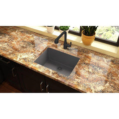 ELKAY Elkay ELGU2522GS0 Quartz Classic 24-5/8 x 18-1/2 x 9-1/2 Single Bowl Undermount Sink Greystone
