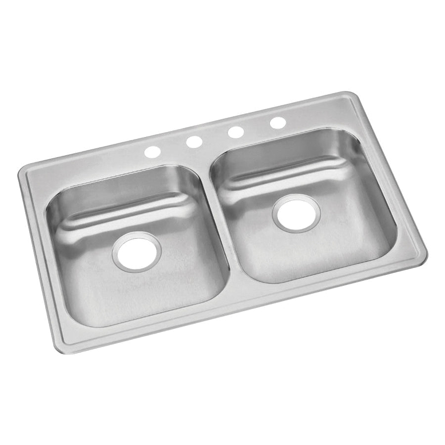 ELKAY Elkay GE233223 Dayton Kitchen Sink, Satin, 33 in L x 22 in W x 5-3/8 in H