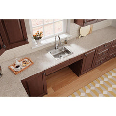 ELKAY Elkay LRAD1918551 Lustertone Classic Stainless Steel 19 x 18 x 5-1/2 1-Hole Single Bowl Drop-in ADA Sink