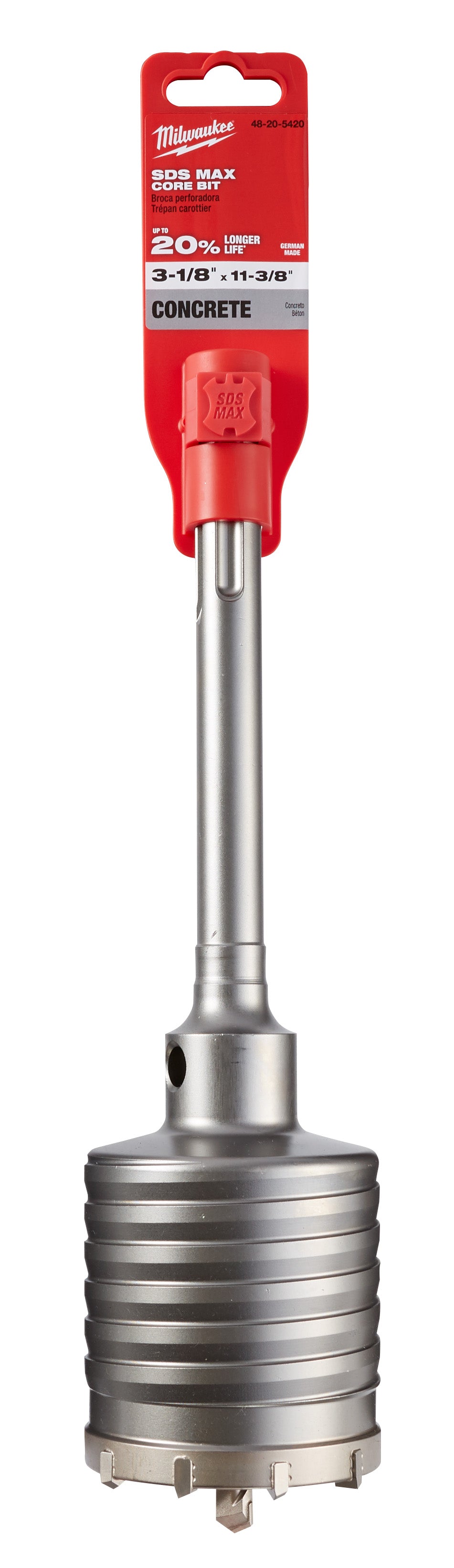 MILWAUKEE Milwaukee 48205414 Carbide Tipped SDS-Max Core Drill Bit 2-5/8 Inch x 22 Inch