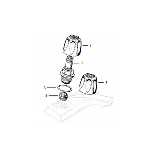 BRASSCRAFT BrassCraft SK0261-X Chrome Plated Handle Rebuild Kit for Old Style Verve Price Pfister Bathroom Sink/Kitchen Faucet (1 per Clamshell)