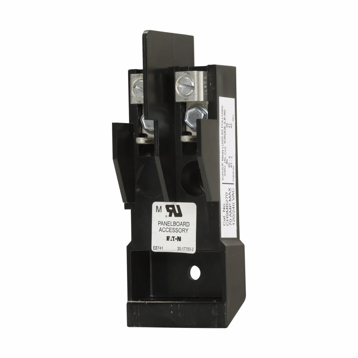 EATON EATON CH9MB270 Type CH Mounting Base, 70 Amp Maximum, 2-Pole