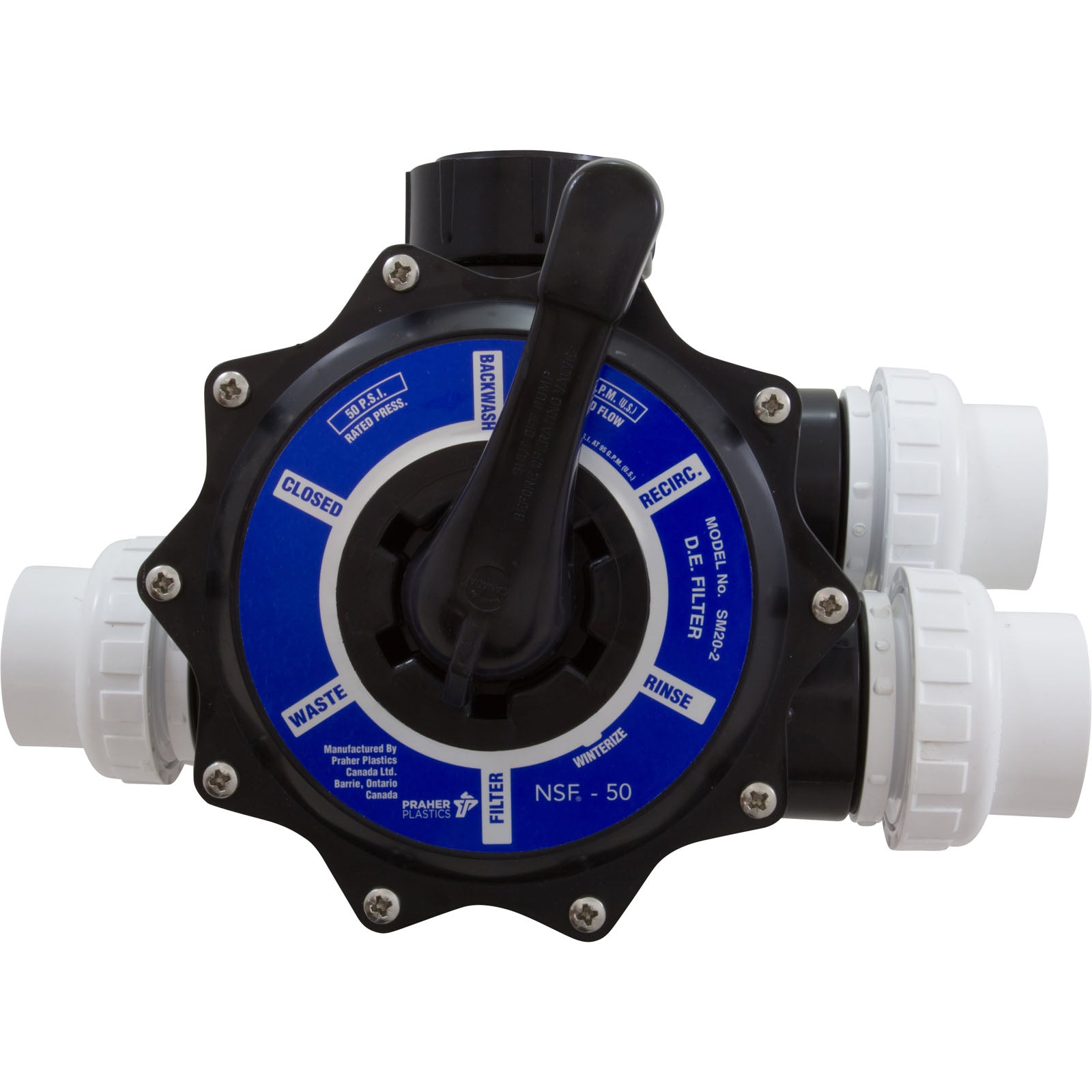JANDY Jandy/Zodiac A0553645 Multiport Valve SF-S Series, SF24/30/36, 2", Side Mount
