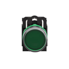 Schneider Electric XB5AW33G5 Square D 22 mm 120 Volt 14 mA 1NO 1NC Green Round Momentary Flush Illuminated Push Button