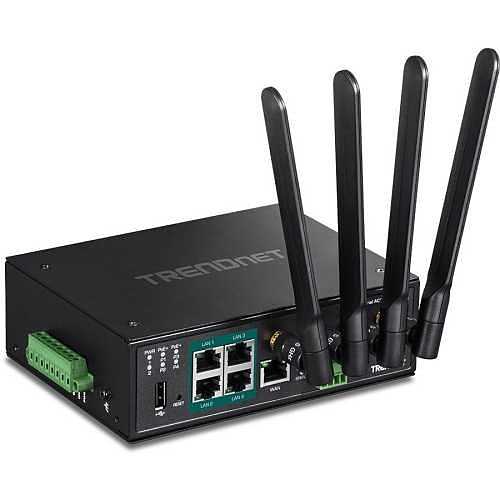 TRENDNET TRENDnet TI-WP100 Industrial AC1200 Wireless, 4Gb PoE+ Port Router