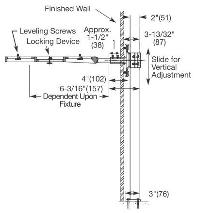 WATTS Watts TCA-411-WC Bathroom Sink Carrier 24 x 36 Concealed Arm Single Replacement MPN