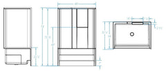 AQUATIC Aquatic 1483NTRI-WH Remodeline Sectionals Alcove Shower Unit 48 x 34 x 72-3/4 in