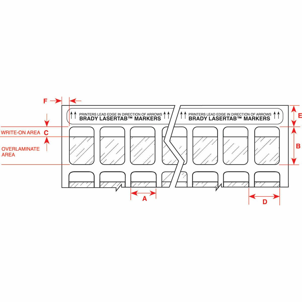 BRADY Brady LAT-22-361-5 LaserTab Printer Label 1.5 x 0.5 5000/Pack
