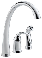 DELTA FAUCET Delta Faucet 4380-DST Pilar 1-Handle Kitchen Faucet with Side Spray, Chrome