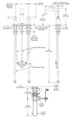 DELTA FAUCET Delta Faucet 3575-MPU-DST Two Handle Widespread Lavatory Faucet