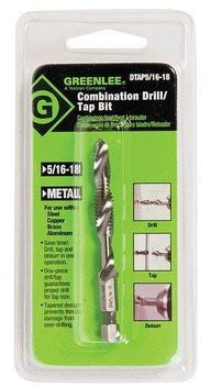 GREENLEE Greenlee DTAP5/16-18 Drill/Tap Bit, 5/16-18