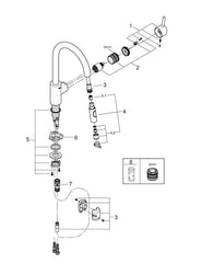 GROHE GROHE 32665DC3 Concetto Single Handle Pull Down Kitchen Faucet 1.75 GPM SuperSteel Infinity