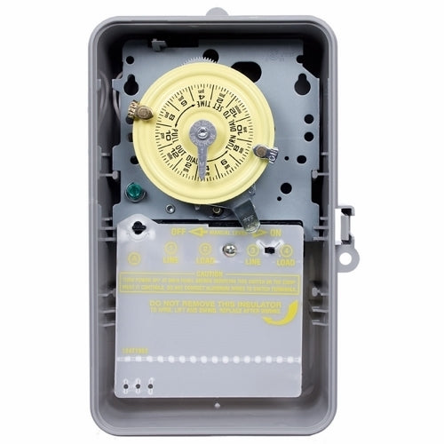 INTERMATIC Intermatic T104P NEMA 3R Plastic Case 208 to 277 VAC 60 Hz 40 Amp DPST Electromechanical Time Switch