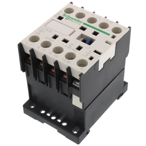SCHNEIDER ELECTRIC Schneider Electric LC1K0610F7 Square D 600 VAC 6 Amp 3-Pole 1NO Screw Terminal Full Voltage Non-Reversing IEC Contactor