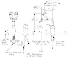 SPEAKMAN Speakman SEF-1800-CA SPKSEF1800CA EYESAVER 8CC FAUCET WITH INTEGRAL PULL HANDLE EYEWASH