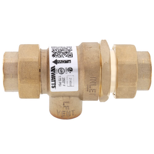 WATTS Watts 88006832 Series LF9D 3/4 in Forged Brass Union FNPT Backflow Preventer