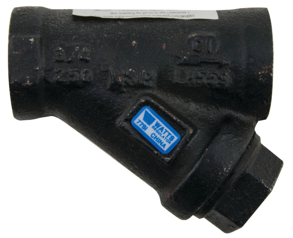 WATTS Watts 0220079 1-1/2 x 1-1/2, FPT x FPT, 400 PSI WOG, 250 PSI SWP, 20 Mesh, Lead-Free, Cast Iron, Wye Strainer