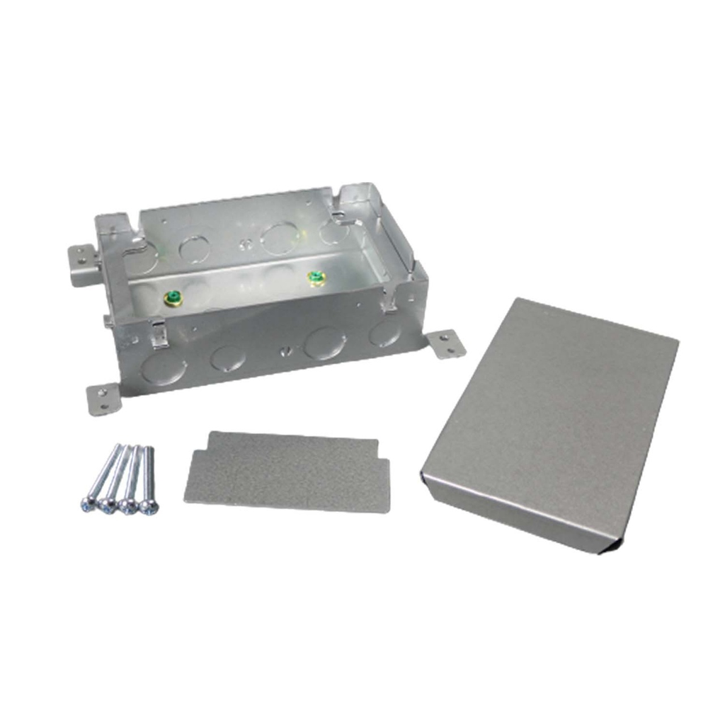 LEGRAND Wiremold 880M2 1/2 x 3/4 80 In? 2-Gang Shallow Stamped Steel Floor Box