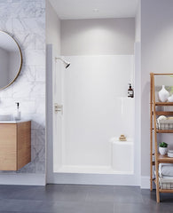 AQUATIC Aquatic 1483OS-LH-WHITE Shower Module (48 inches x 33-1/2 inches x 72 inches)