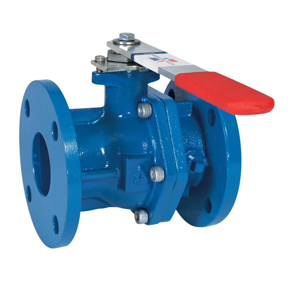 AMERICAN VALVE American Valve 37004 3700 Series 4 in. Cast Iron Full Port Flanged 125# Ball Valve