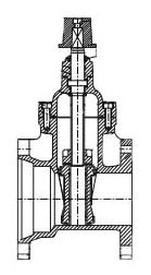 SMITH-COOPER INTERNATIONAL Smith-Cooper International 017110MFN060 Mechanical Joint x Flanged Gate Valve 250 PSI CWP