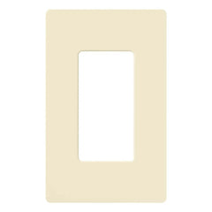 LUTRON Lutron CW-1-AL Claro 1 Gang Decorator/Rocker Wallplate, Gloss, Almond (1-Pack)