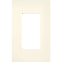 LUTRON Lutron SC-1-BI Claro Screwless Wall Plate, 1-Gang Satin Decora Faceplate, White