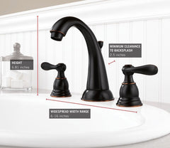 DELTA FAUCET Delta Faucet B3596LF-OB Windemere Two Handle Widespread Bathroom Sink Faucet