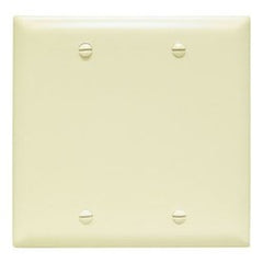 LEGRAND Pass & Seymour TP23BK Wallplate, Blank, 2-Gang, Box Mount, Nylon - Black