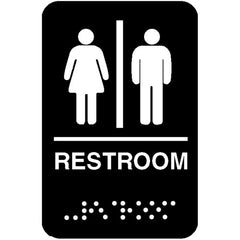 TRAEX Braille Restroom Sign 6 x 9 in 5633 for Traex TRX5633