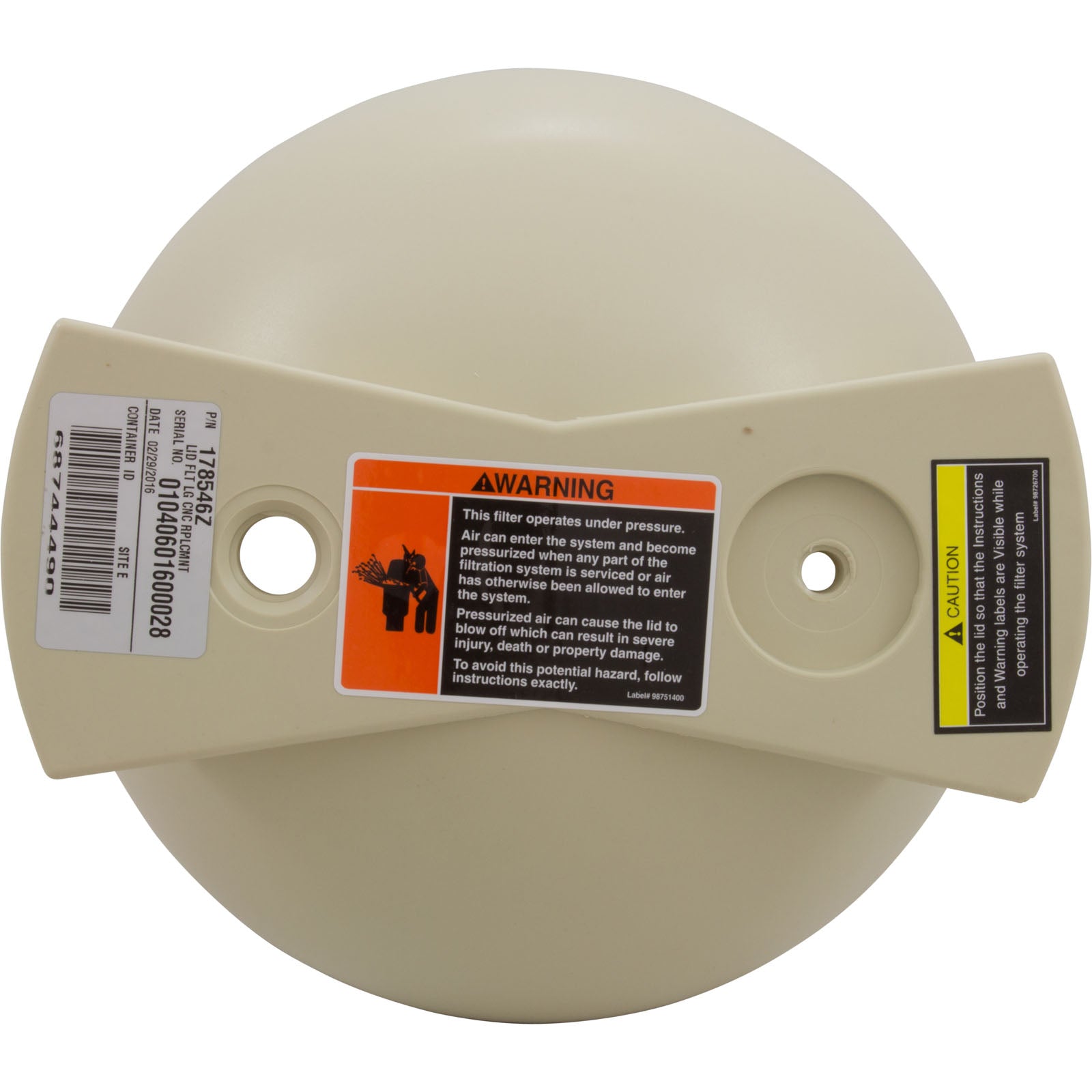 PENTAIR Pentair 178546Z Lid Clear Series Replacement for Cartridge Pool Filters