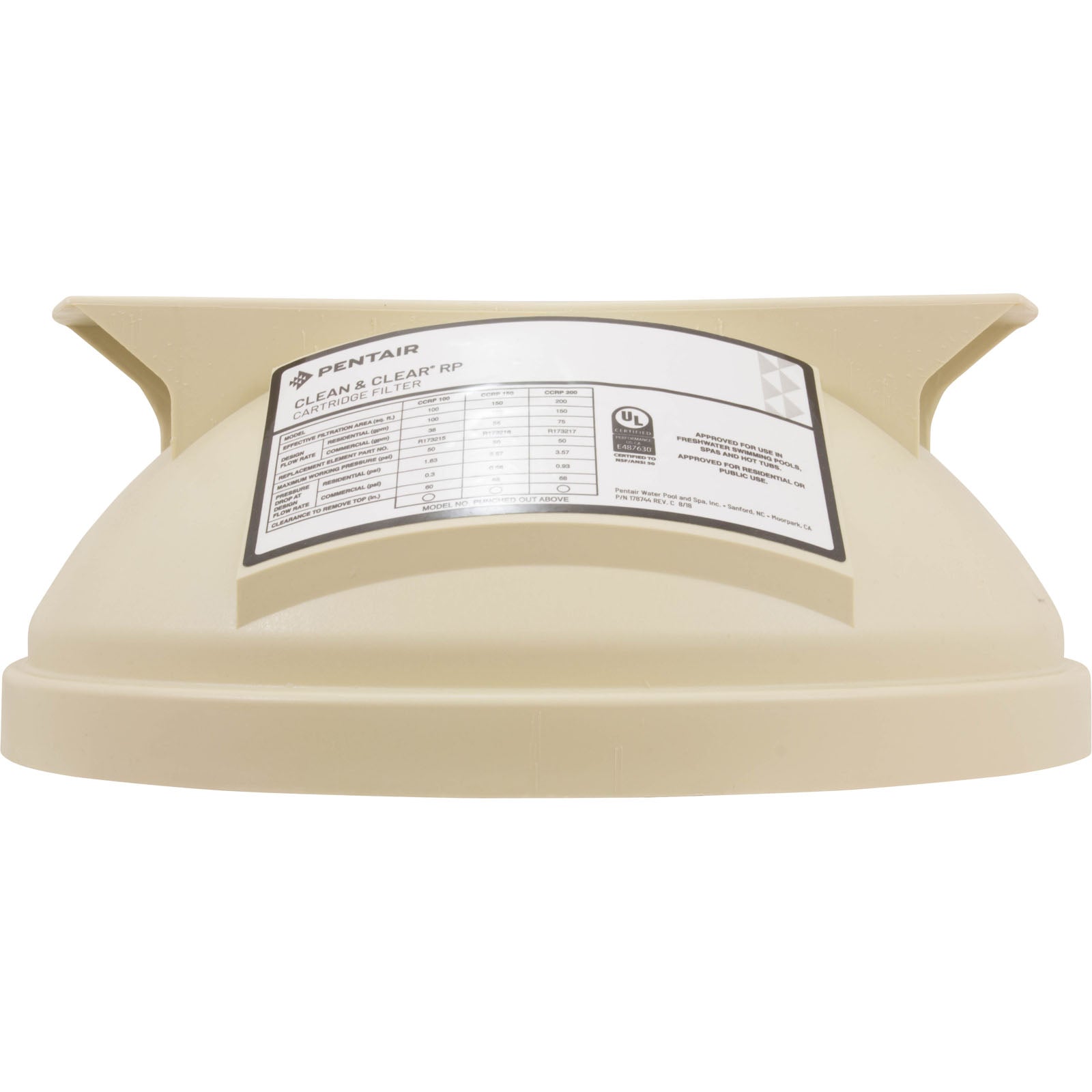 PENTAIR Pentair 178548Z Lid Flt Sm Cnc Rplcmnt