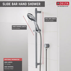 DELTA FAUCET Delta Faucet 51361 Universal Showering Multi Function Hand Shower in Chrome