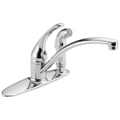 DELTA FAUCET Delta Faucet B3310LF Foundations Single Handle Kitchen Faucet with Side Spray