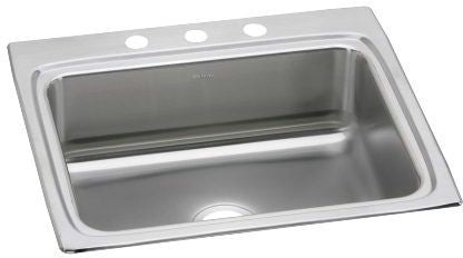 ELKAY Elkay LR25223 Lustertone Classic Stainless Steel 25 x 22 x 8-1/8 3-Hole Single Bowl Drop-In Sink