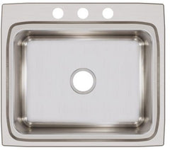 ELKAY Elkay LR25223 Lustertone Classic Stainless Steel 25 x 22 x 8-1/8 3-Hole Single Bowl Drop-In Sink